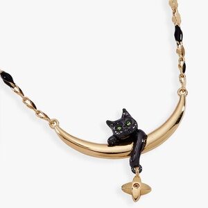 Alex and Ani Gold Necklace with Black Cat Charm